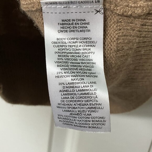 Lauren Ralph Lauren Sweater Womens S Brown Knit Crewneck Soft Lambswool Blend - Picture 3 of 6